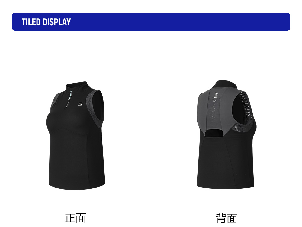 FILA CORE ATHLETICS BLACK Women Cotton Vest (Black)