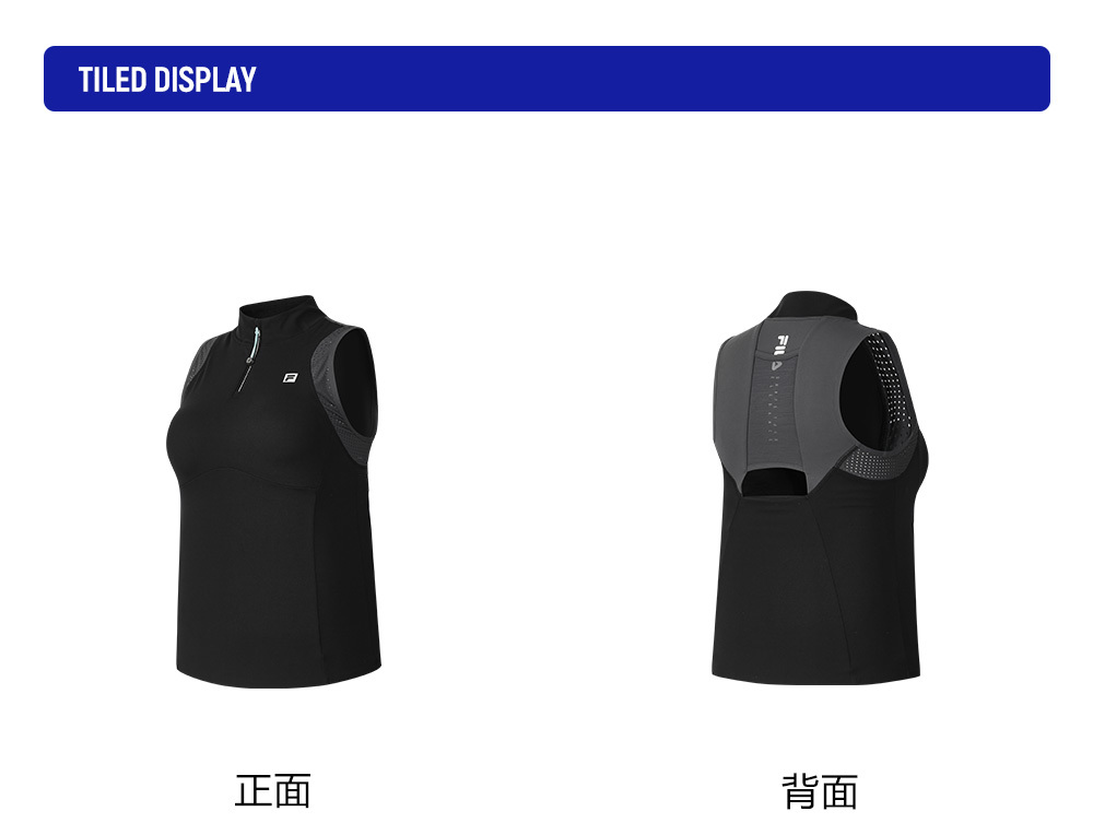 FILA CORE ATHLETICS BLACK Women Cotton Vest (Black)