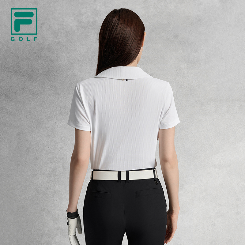 FILA CORE ATHLETICS GOLF ELITE GOLF CLUB Women Short Sleeve Polo (White)
