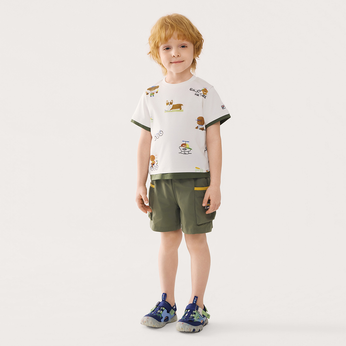 FILA KIDS CROSS OVER Boys Knitted Short Sleeve Top