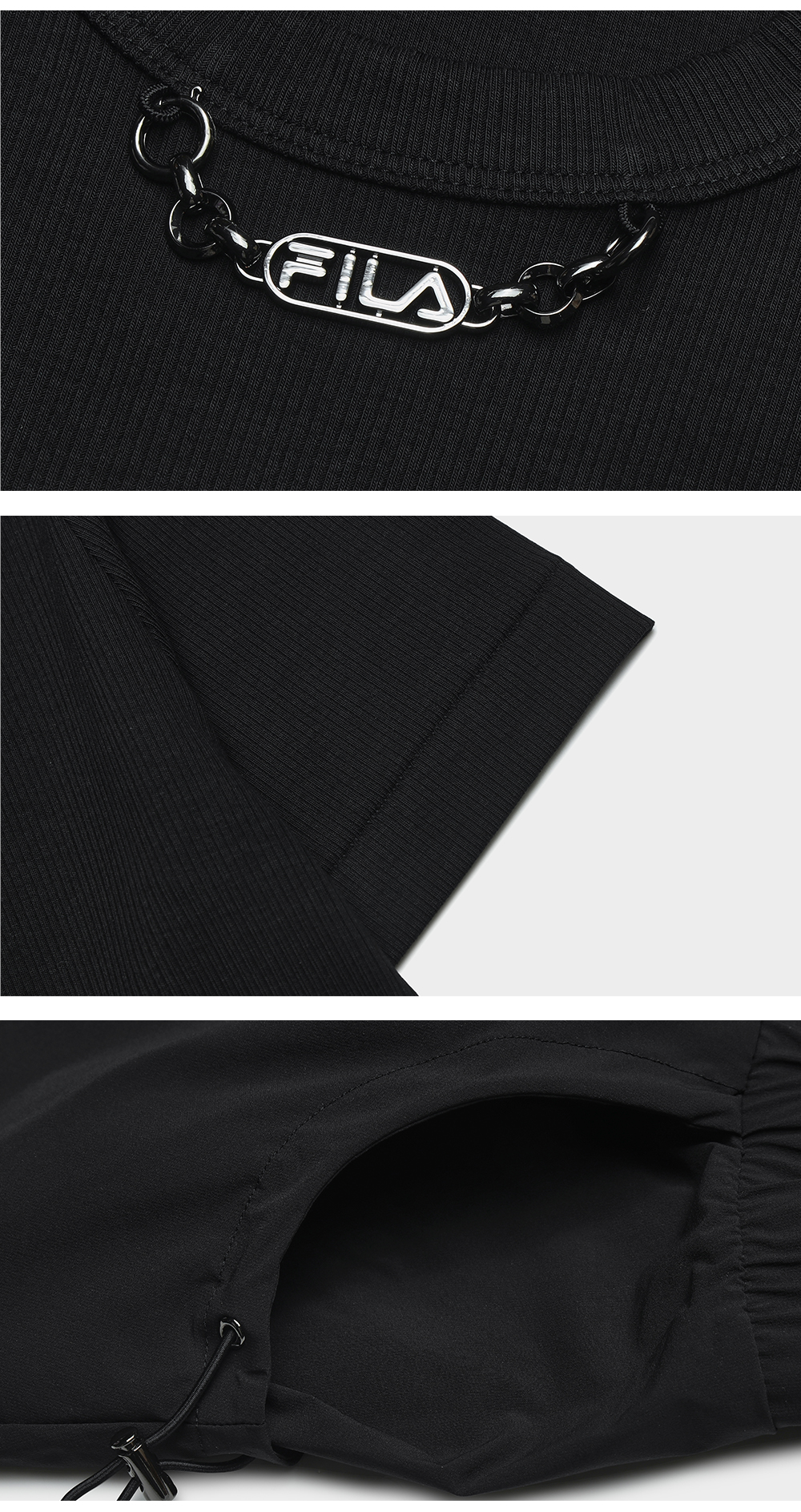 FILA CORE LIFESTYLE MILANO ENJOY A CUP OF JOE Women Dress (Black)