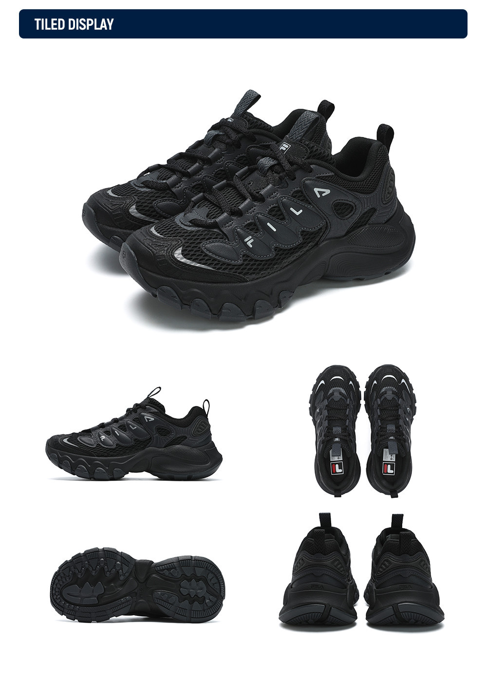 FILA CORE FASHION TRUFFLE Women Sneakers (Black / White/Blue)