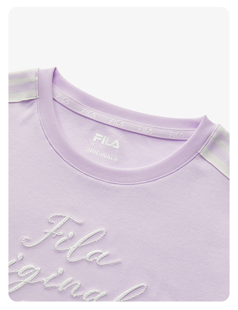 (130 - 165cm) FILA KIDS ORIGINALE Girl's Short Sleeve T-Shirt