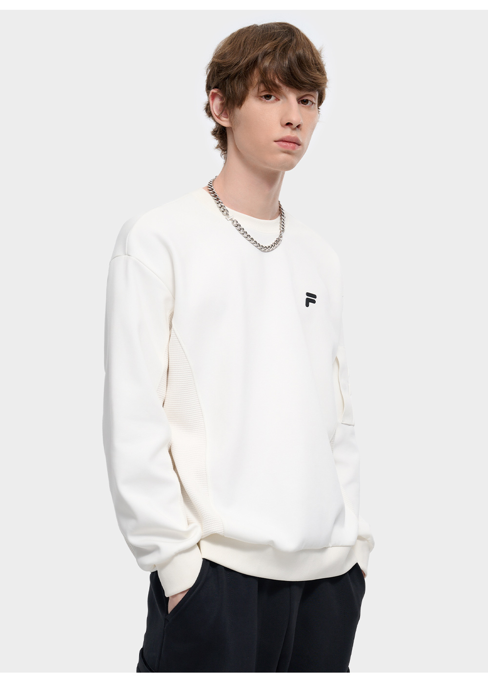 FILA FUSION INLINE FUSION LIFE X FUSIONEER FIELD OF CLASSIC Men Sweatshirt (White)