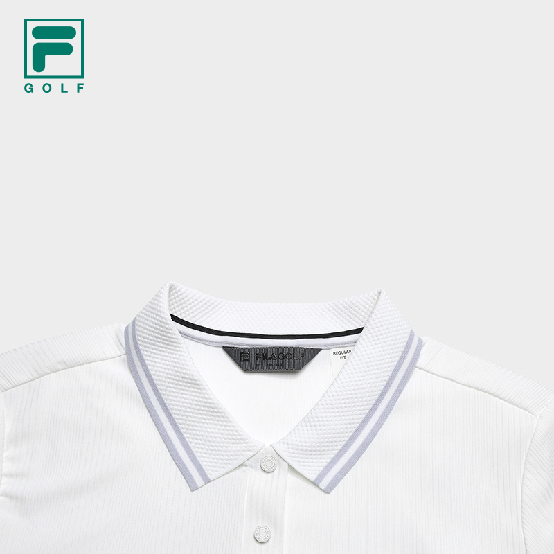 FILA WOMEN'S GOLF Knitted Short Sleeve Polo Shirt