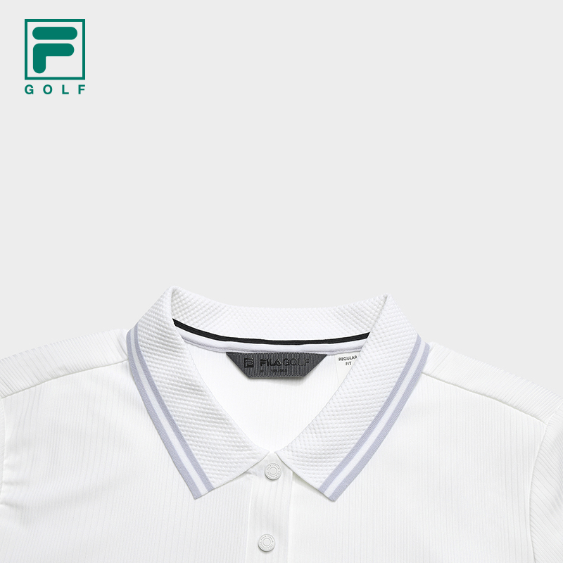 FILA WOMEN'S GOLF Knitted Short Sleeve Polo Shirt