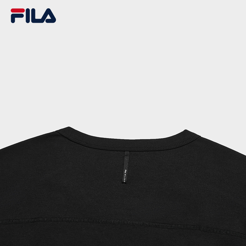 FILA CORE Men MILANO Knitted Short Sleeve Top BLACK