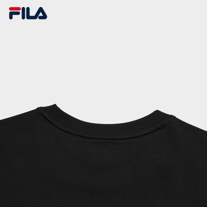 FILA CORE Men CNY Knitted Short Sleeve Top BLACK