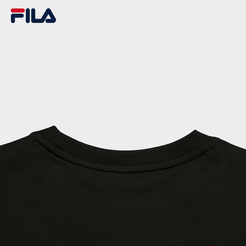 FILA CORE Men ORIGINALE Knitted Short Sleeve Top BLACK