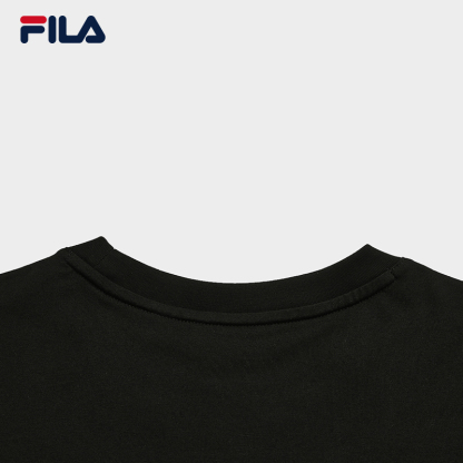 FILA CORE Men ORIGINALE Knitted Short Sleeve Top BLACK