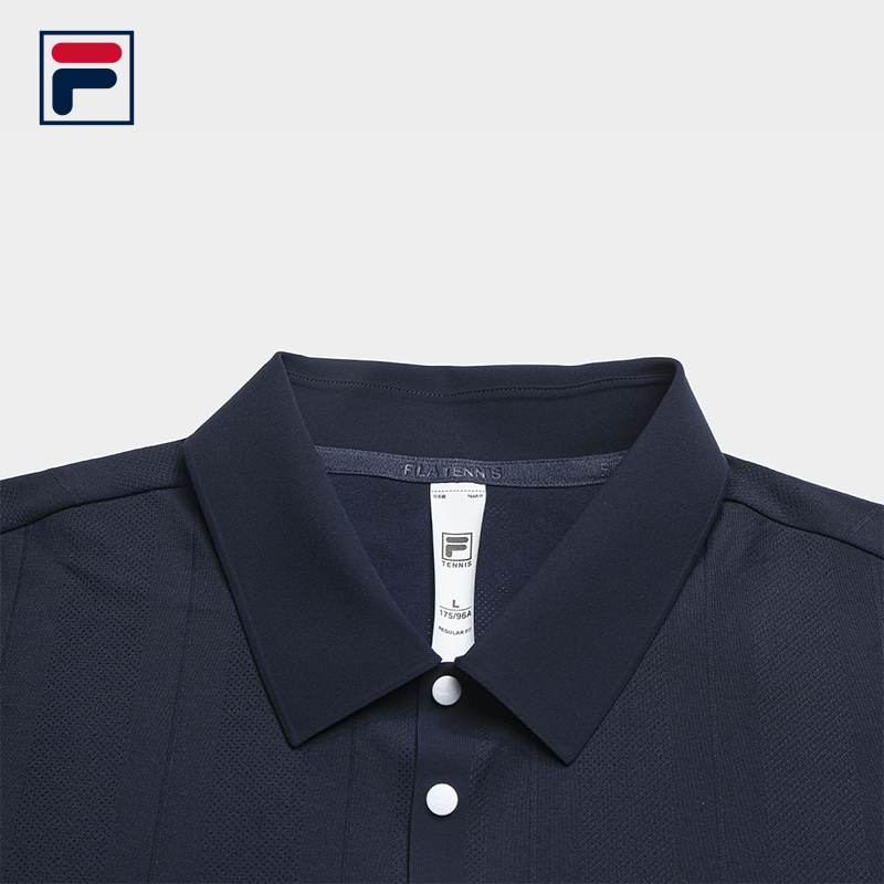 FILA CORE Men's TENNIS Short Sleeve Polo in Dark Blue