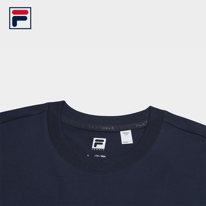 FILA CORE Men's TENNIS PERFORMANCE Short Sleeve T-Shirt in Dark Blue