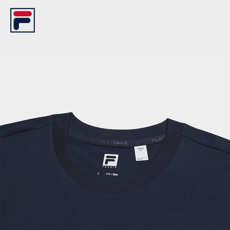 FILA CORE Men's TENNIS PERFORMANCE Short Sleeve T-Shirt in Dark Blue