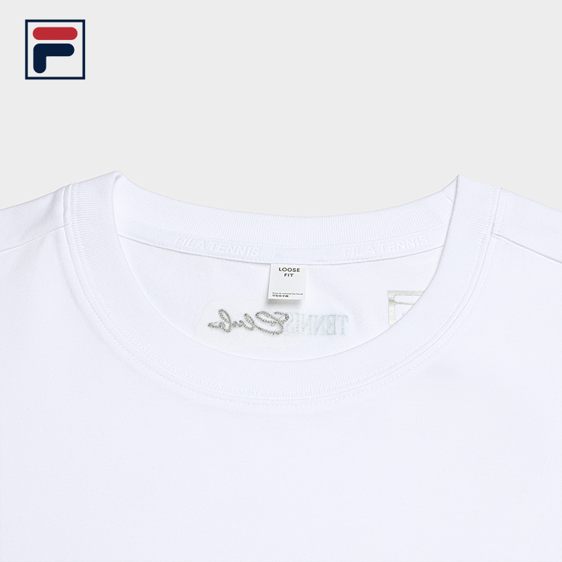 FILA CORE Men's TENNIS ESSENTIAL Short Sleeve T-Shirt in White