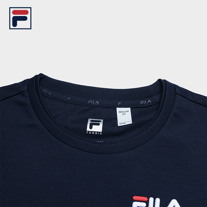 FILA CORE Women's TENNIS ATHLETICS Short Sleeve Top in Dark Blue
