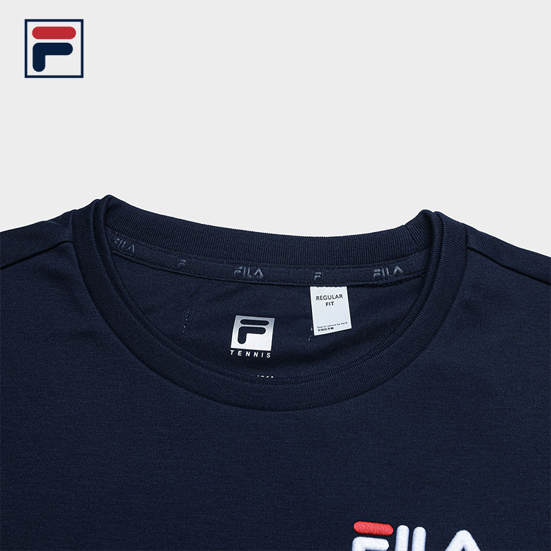 FILA CORE Women's TENNIS ATHLETICS Short Sleeve Top in Dark Blue