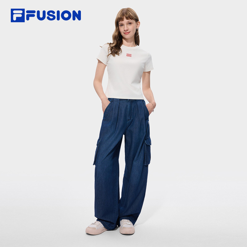 FILA FUSION Women WORKWEAR Washed Denim Jeans