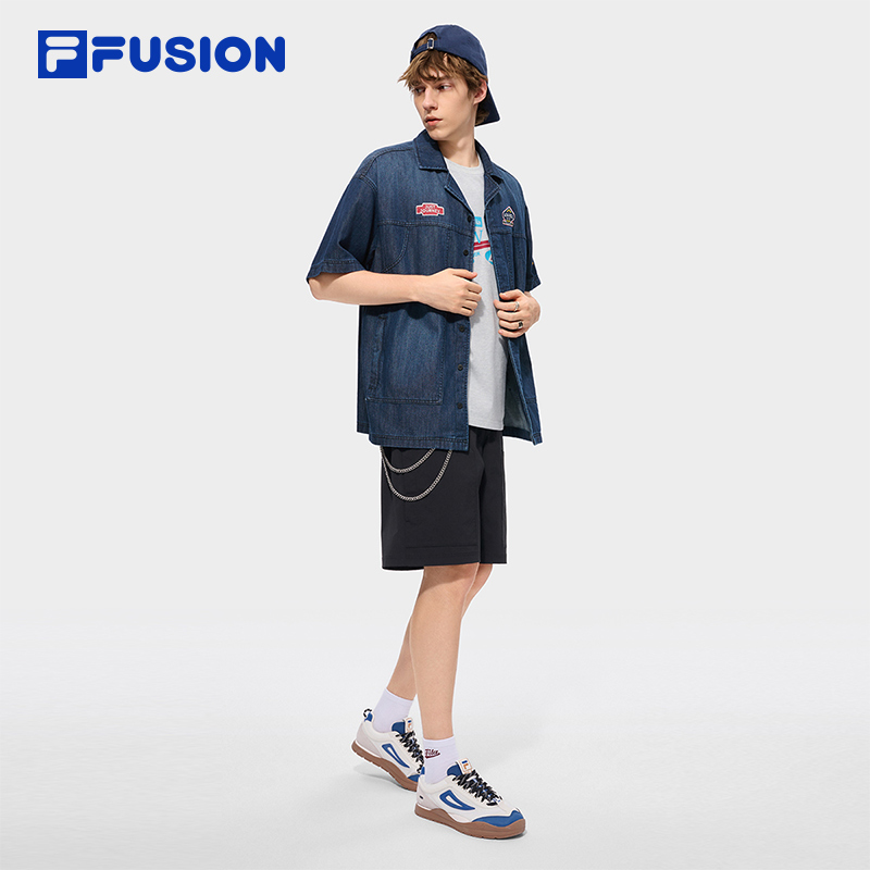 FILA FUSION Men WORKWEAR Washed Denim Jacket