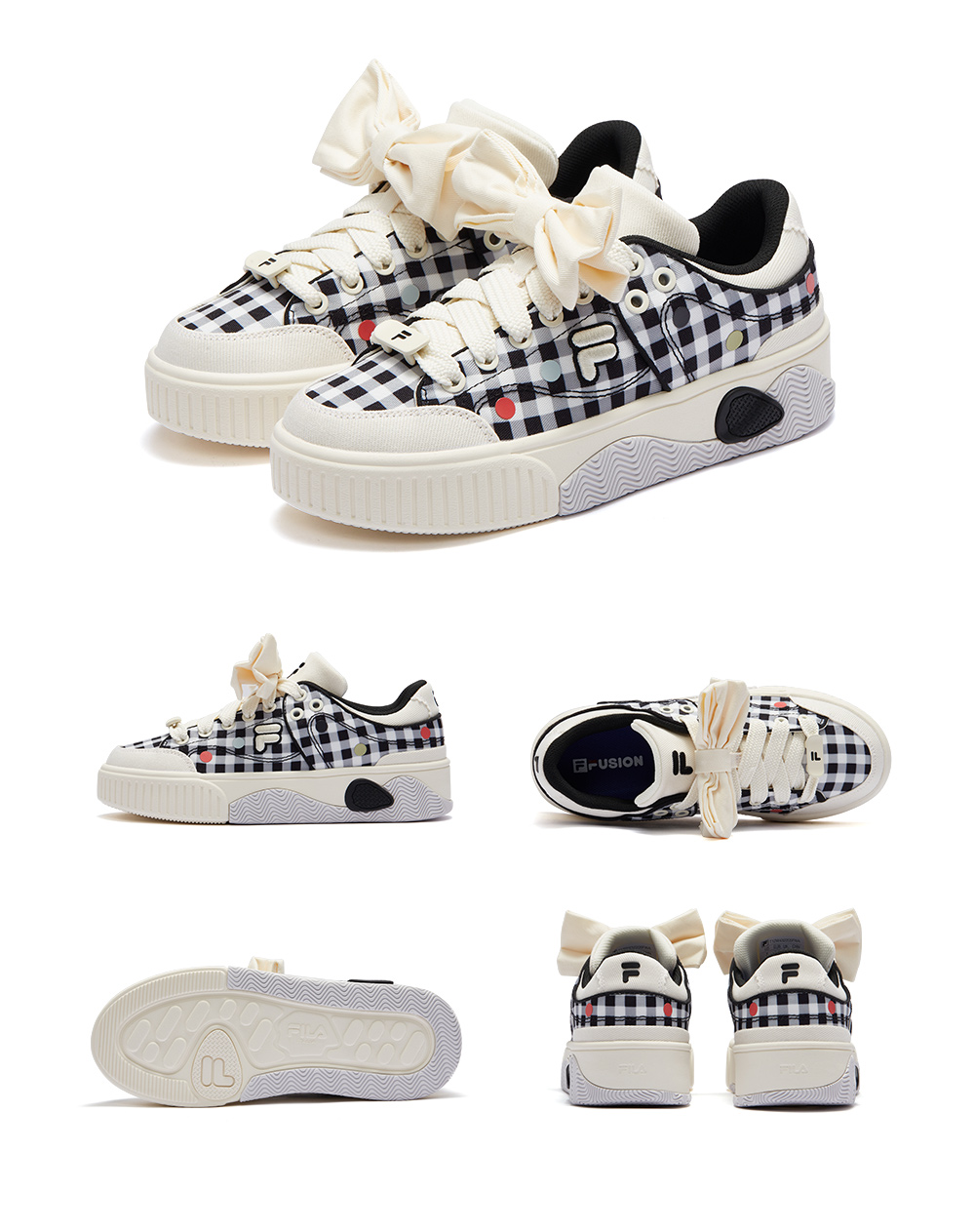 FILA FUSION FUSION STACK Women Skate Shoes in Off White / Blue / Brown