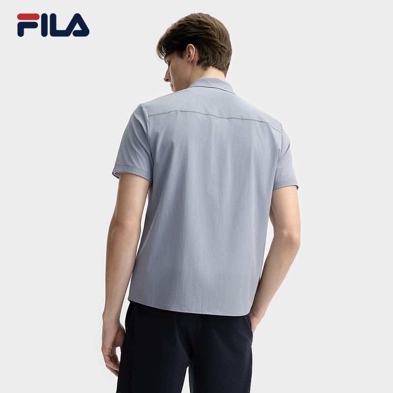 FILA CORE LIFESTYLE WHITE EVERYDAY ELEGANCE Men Short Sleeves Shirt