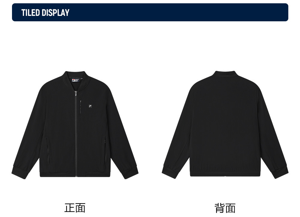FILA CORE LIFESTYLE WHITE SPORTY & LUXURIOUS Men Woven Jacket (Black)