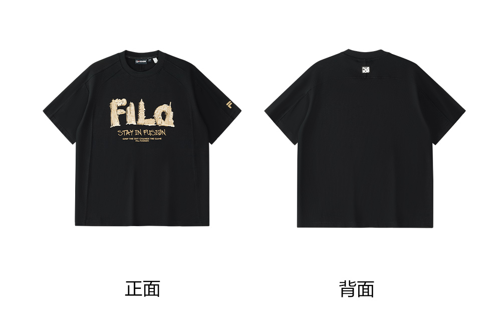 FILA FUSION INLINE FUSION X WORKWEAR SUNBURN GROOVE Men Short Sleeves T-Shirt (Beige / Black / Blue / White)