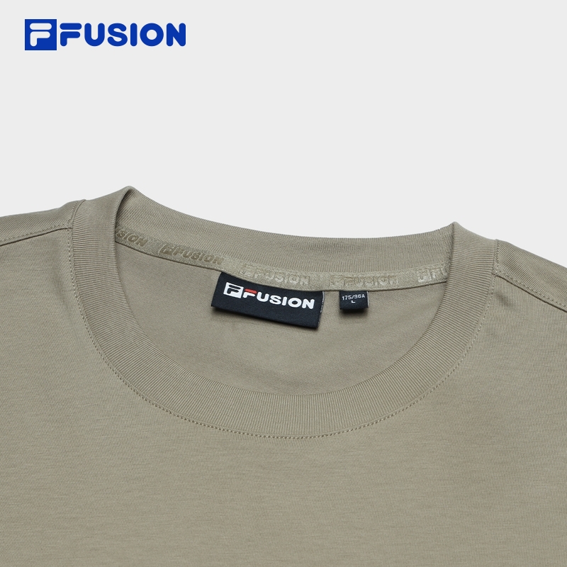 FILA FUSION BASKETBALL INLINE UNIFORM Men's Short Sleeve T-shirt (Black / White / Khaki - Cotton)