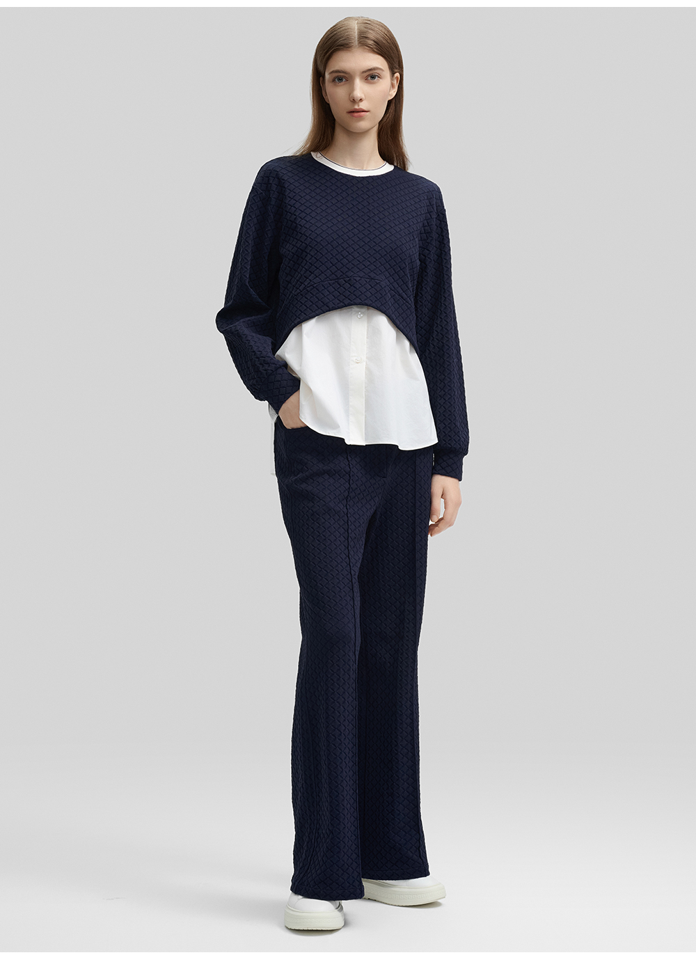 FILA CORE LIFESTYLE FILA EMERALD CHEVAL BLANC COURCHEVEL Women Knit Pants (Navy)