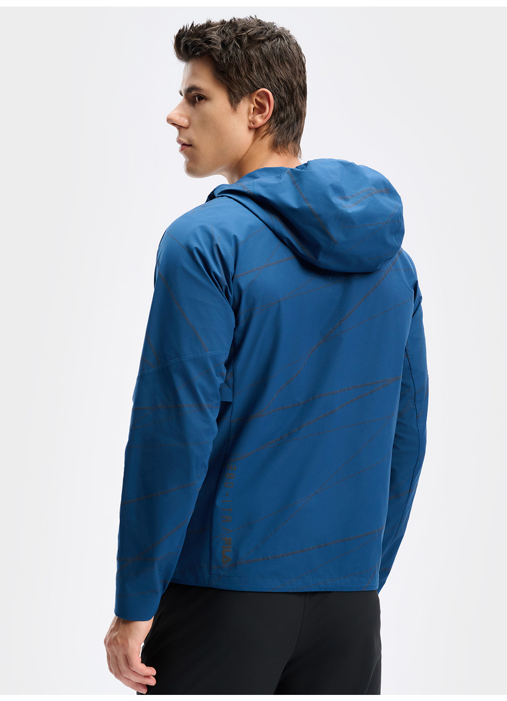 CORE ATHLETICS BLACK Men Woven Top (Full Print Blue)