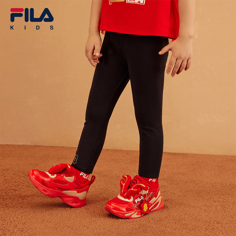 FILA KIDS ORIGINALE Girl's Knit Leggings in Navy