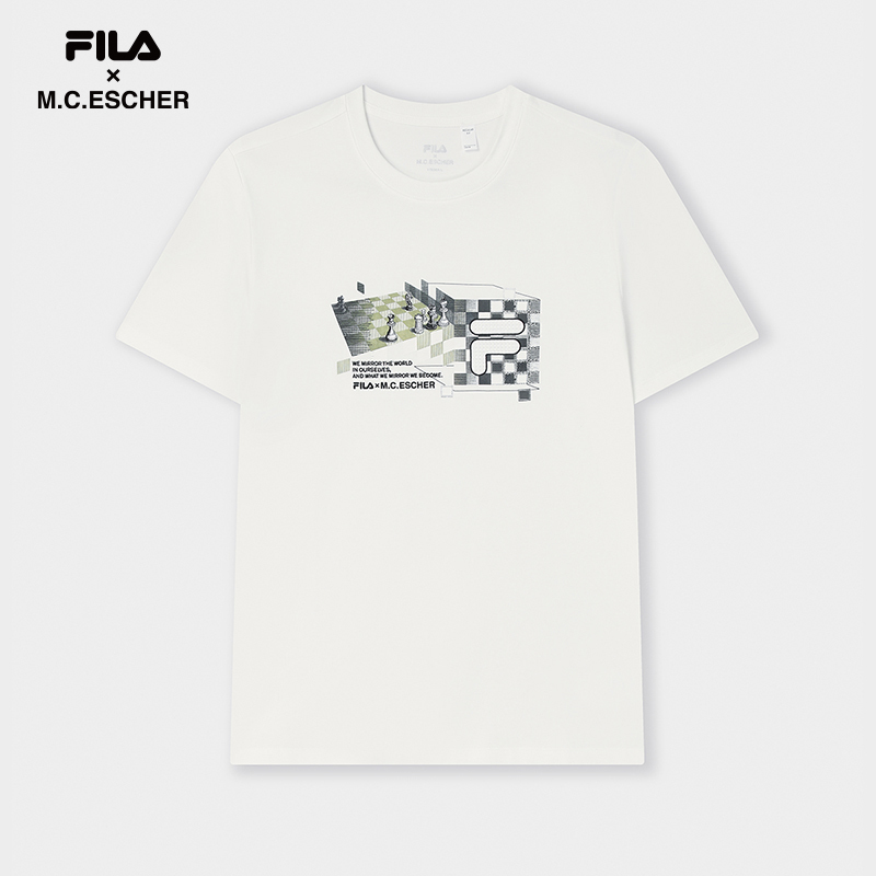 FILA CORE LIFESTYLE HERITAGE FILA X M.C.ESCHER Men Short Sleeve T-shirt (Black / White)
