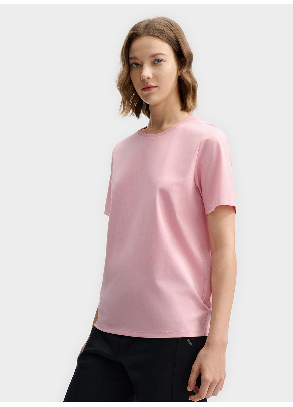 FILA CORE LIFESTYLE WHITE LINE THE GALLERIA VITTORIO EMANUELE II Women Short Sleeves T-Shirt (Light Pink / Black / White)