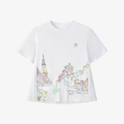 Girls' Fashion Lifestyle Short-sleeved T-shirt