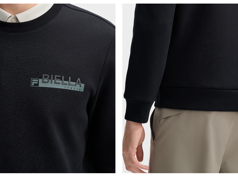 FILA CORE LIFESTYLE WHITE MILAN DESIGN WEEK Men Sweatshirt (Black)