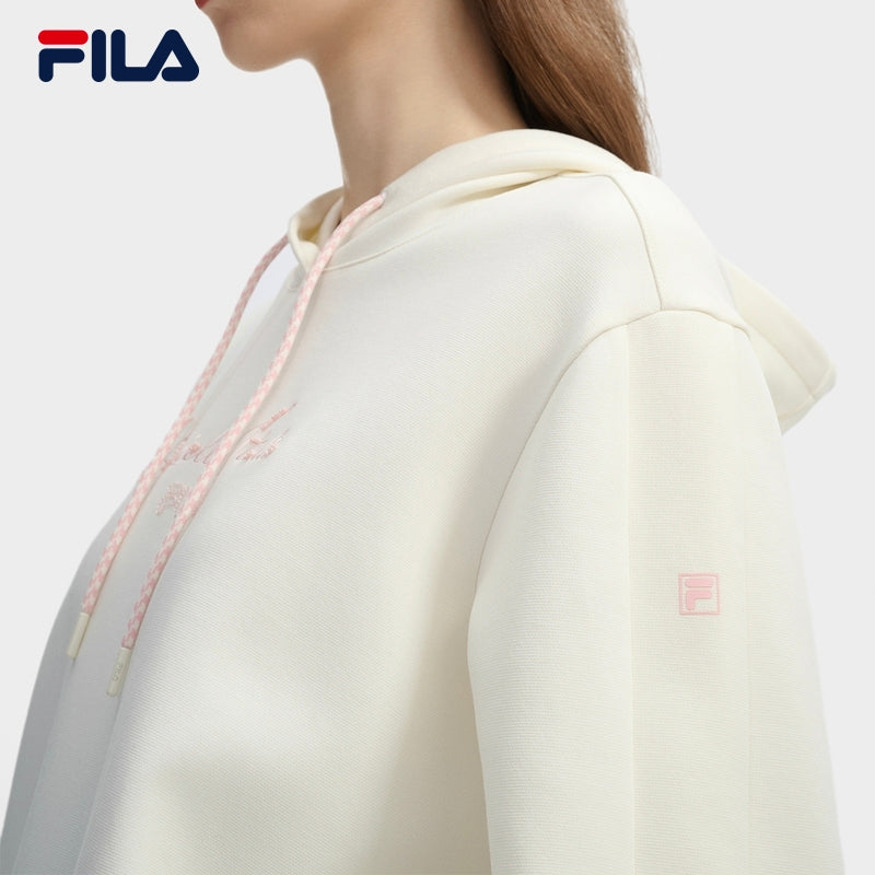 FILA CORE LIFESTYLE WHITE ORTISEI Women Hoodie (Ash)