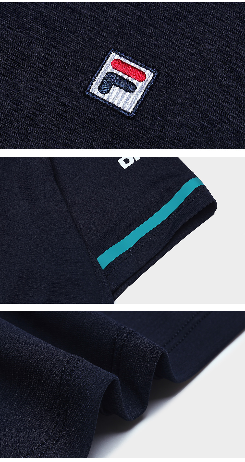 FILA CORE ATHLETICS TENNIS PREPPY NOSTALGIA Men Short Sleeve Polo (Navy)