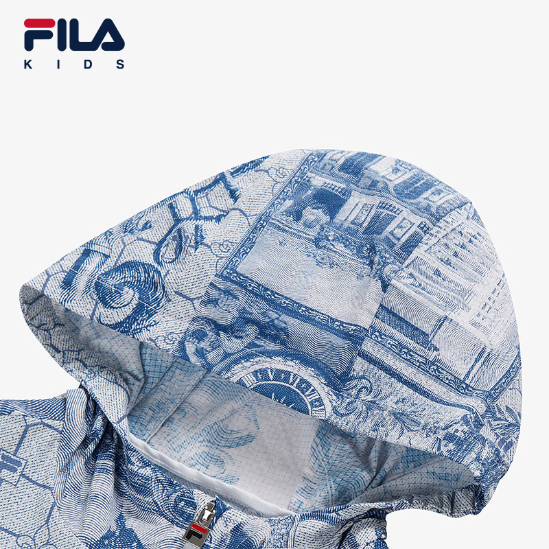 FILA KIDS WHITE LINE x RMN Boys UV-Resistance Jacket with Hood in Full Print