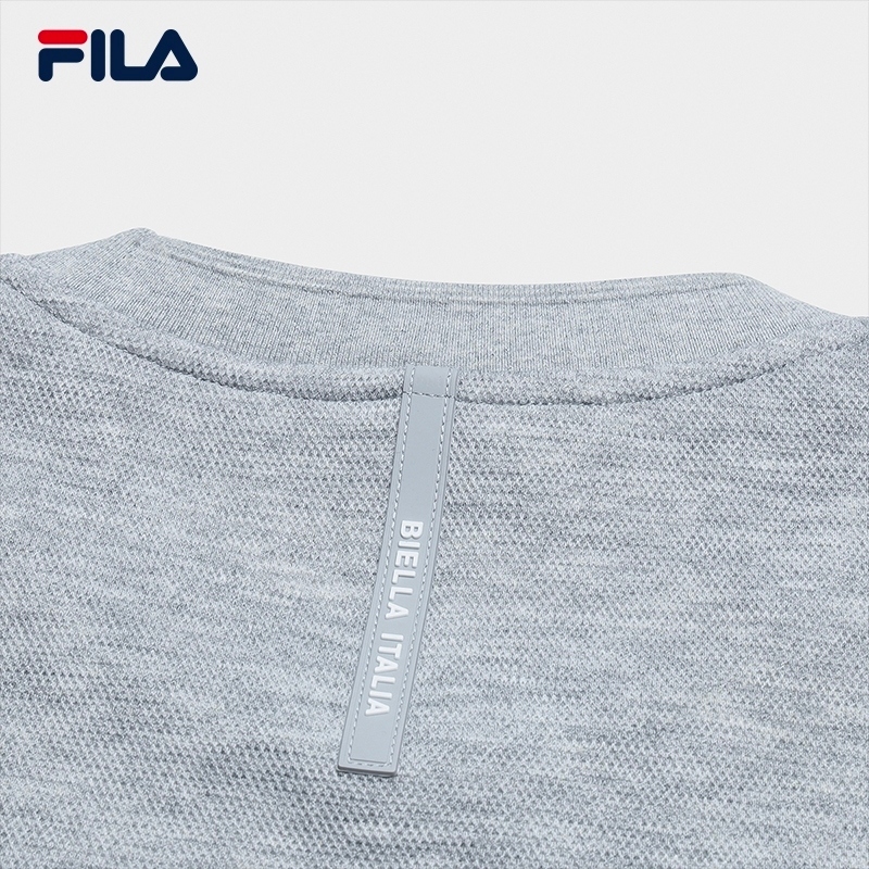 FILA CORE LIFESTYLE Women Sweatshirt (Grey/Yellow)