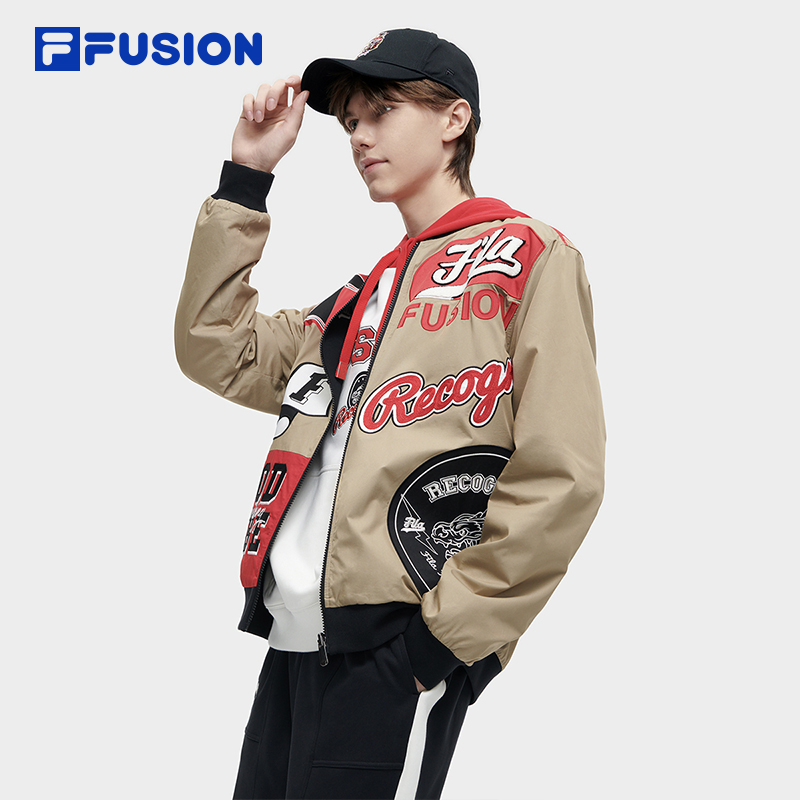 [ CNY Collection ]FILA FUSION  INLINE CULTURE Chinese New Year Men's Woven Top in Brown