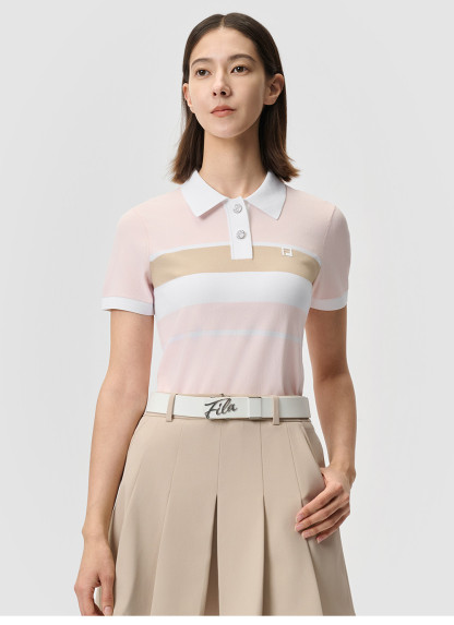 FILA CORE ATHLETICS GOLF STATELY FLORAL Women Knit Sweater (Black / Pink)