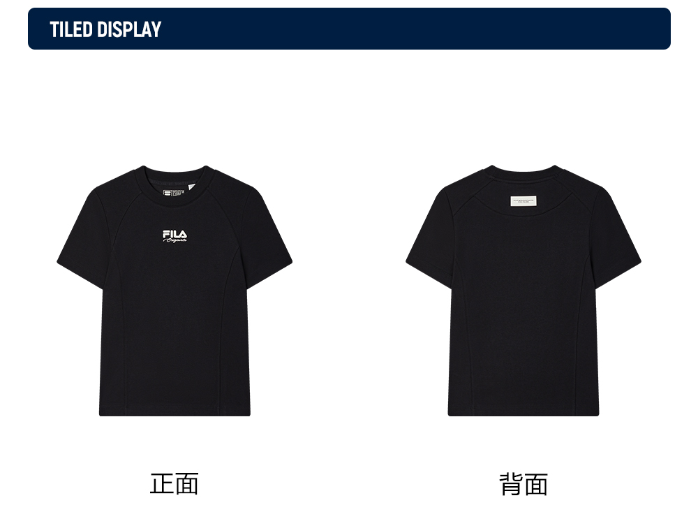 FILA CORE LIFESTYLE ORIGINALE VANGUARD EXPLORATION Women Short Sleeves T-Shirt (Black / White)