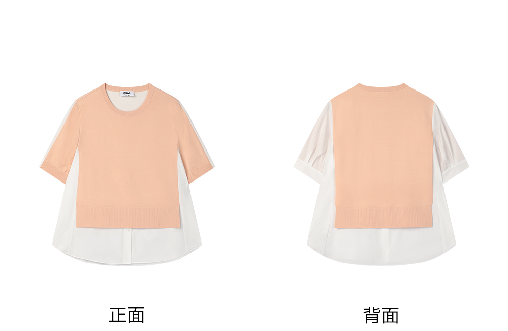 FILA CORE LIFESTYLE EMERALD FANCY BRERA Women Knit Blouse (Orange)