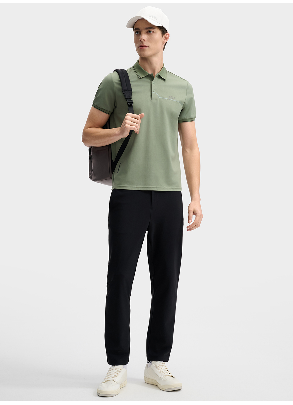 FILA CORE LIFESTYLE WHITE LINE THE GALLERIA VITTORIO EMANUELE II Men Knit Pants (Black / Matcha Khaki)