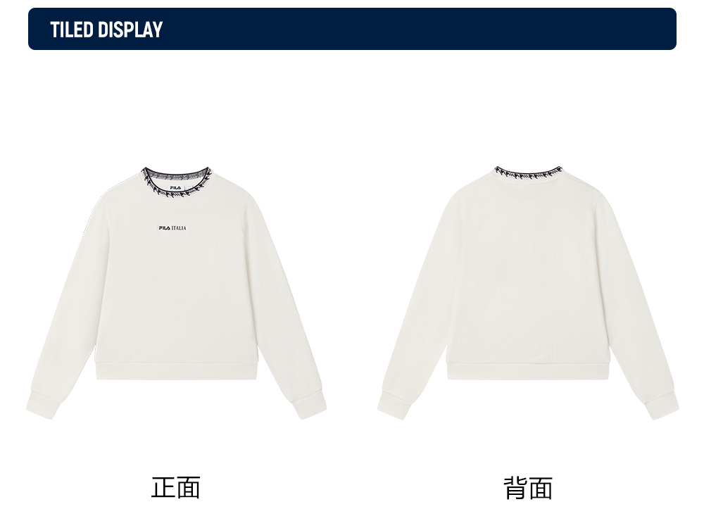 FILA CORE LIFESTYLE EMERALD ELEGANT HEART Women Pullover Sweater (White)