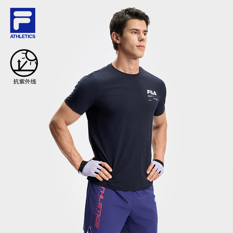 FILA CORE ATHLETICS FITNESS Men Short Sleeve T-shirt (Navy) – FILA SG