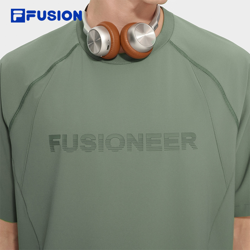 FILA FUSION  FUSION LIFE FUSIONEER DOWNTOWN DRIFT Men Short Sleeve T-shirt (Blue / Green)