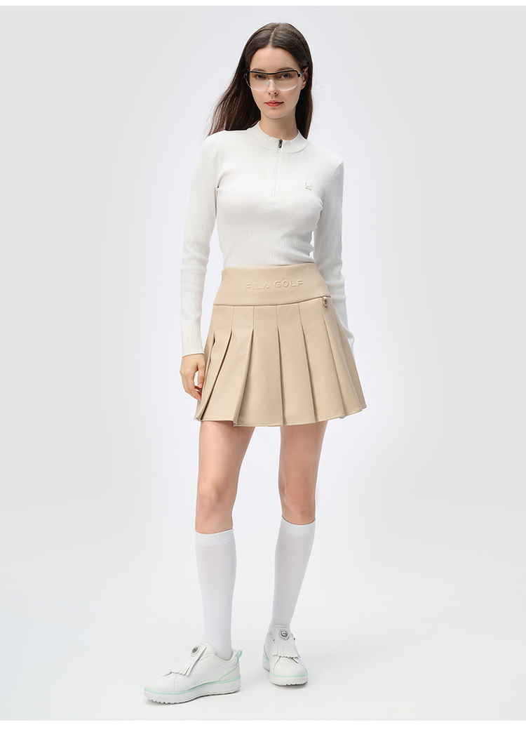 FILA CORE ATHLETICS GOLF SLOPS TO FIELD Women Knit Sweater (White)
