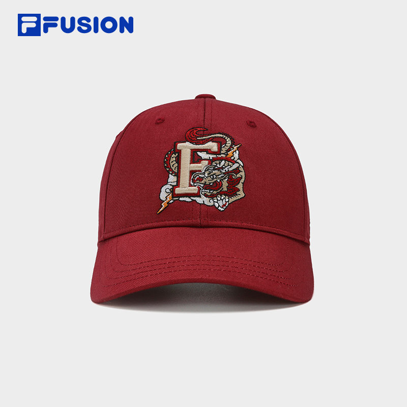 FILA FUSION LIFE CNY Dragon Chinese New Year CLASSICS Unisex Baseball Cap in Red