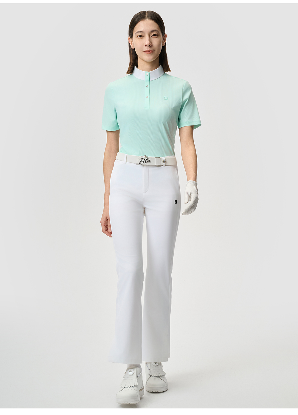 FILA CORE ATHLETICS GOLF Women Short Sleeves T-Shirt (Turquoise / White)