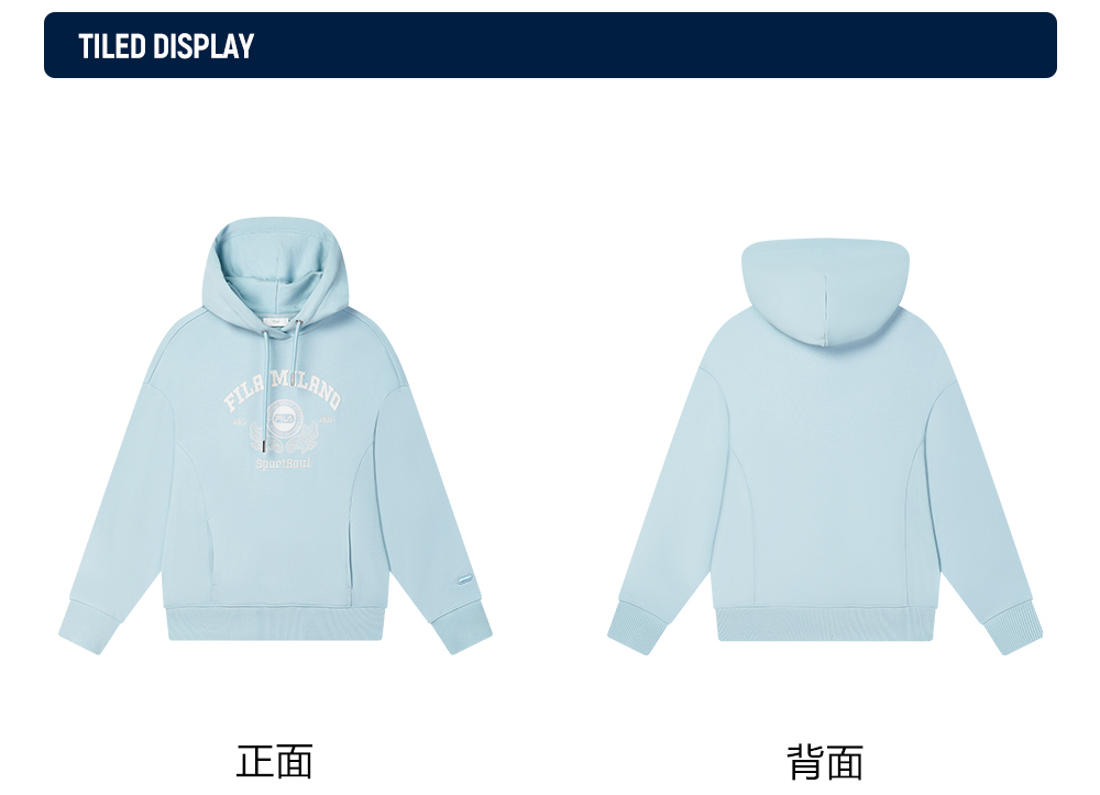 FILA CORE LIFESTYLE FILA MILANO STUDIO IN MILAN Women Hoodie (Blue)